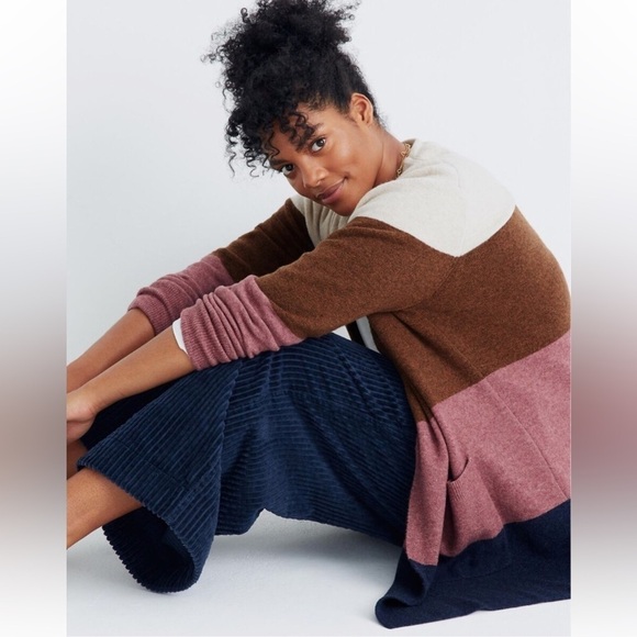 Madewell Kent Striped Cardigan Sweater in Coziest Yarn - Picture 2 of 8